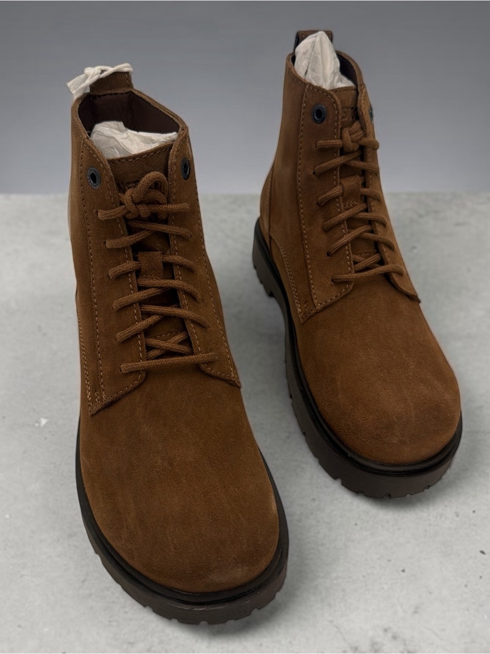 Birkenstock Brown Suede Lace-Up Ankle Booties